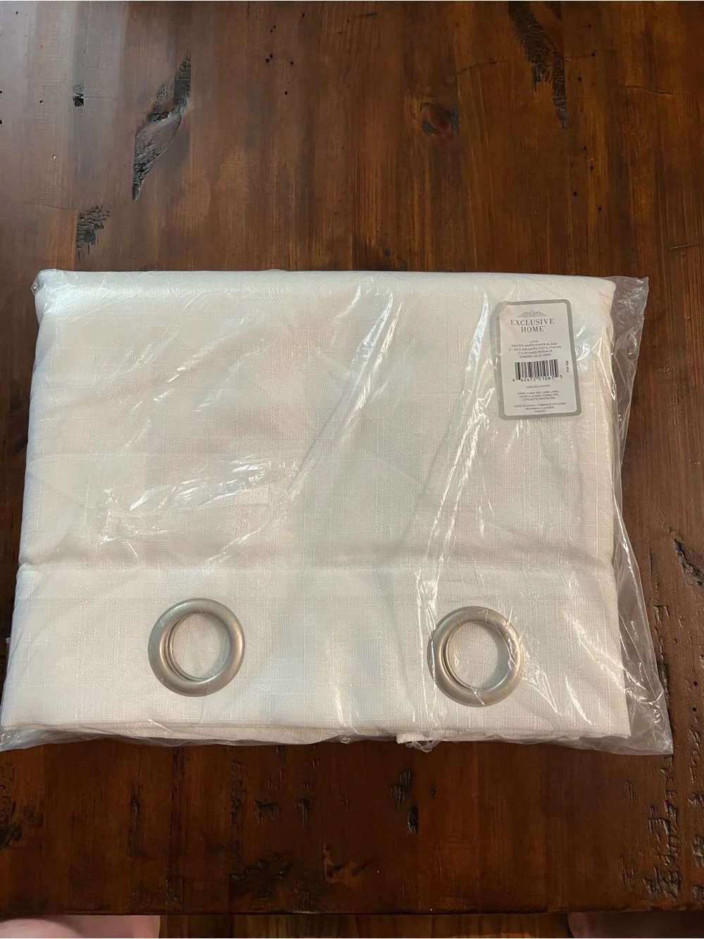 Loha Winter White Solid Light Filtering Curtain, 54 in. W x 108 inL